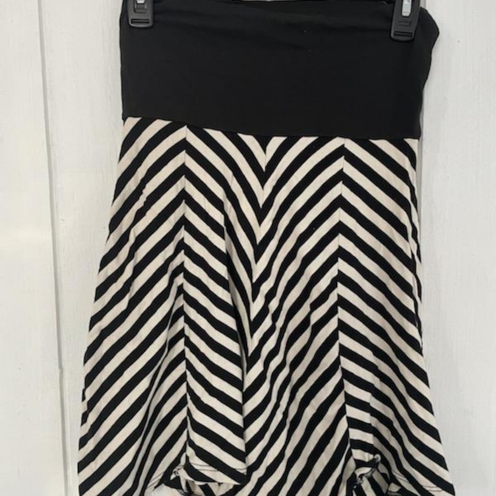 Striped Skirt Soft Jersey Knit